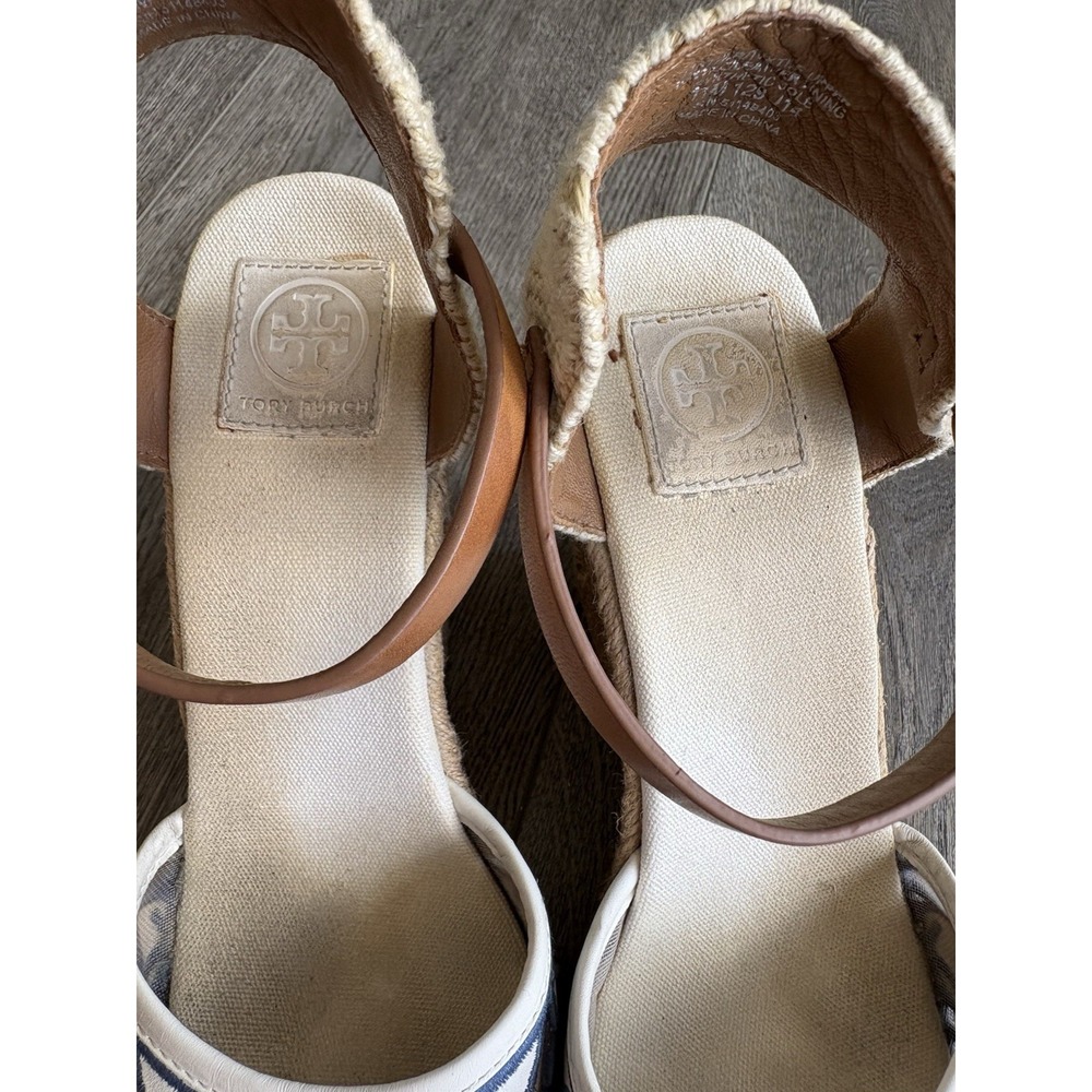 Tory Burch Lucia Lace Espadrilles Wedge Size 11 Cottage Boho Romantic - Picture 9 of 9